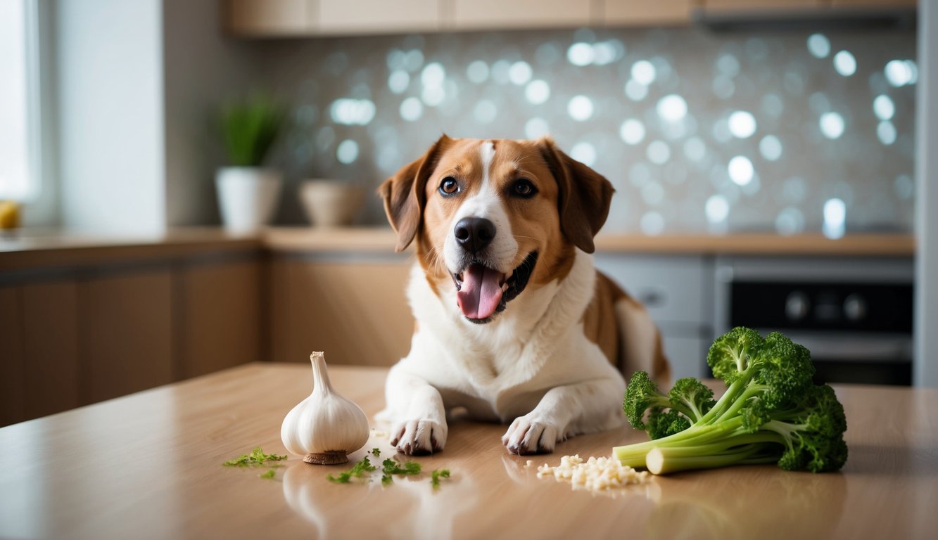 A dog with drooling, vomiting, diarrhea, and lethargy after consuming garlic