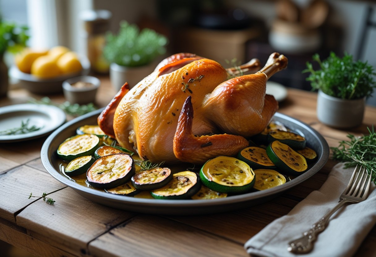 oven baked Turkey and Zucchini