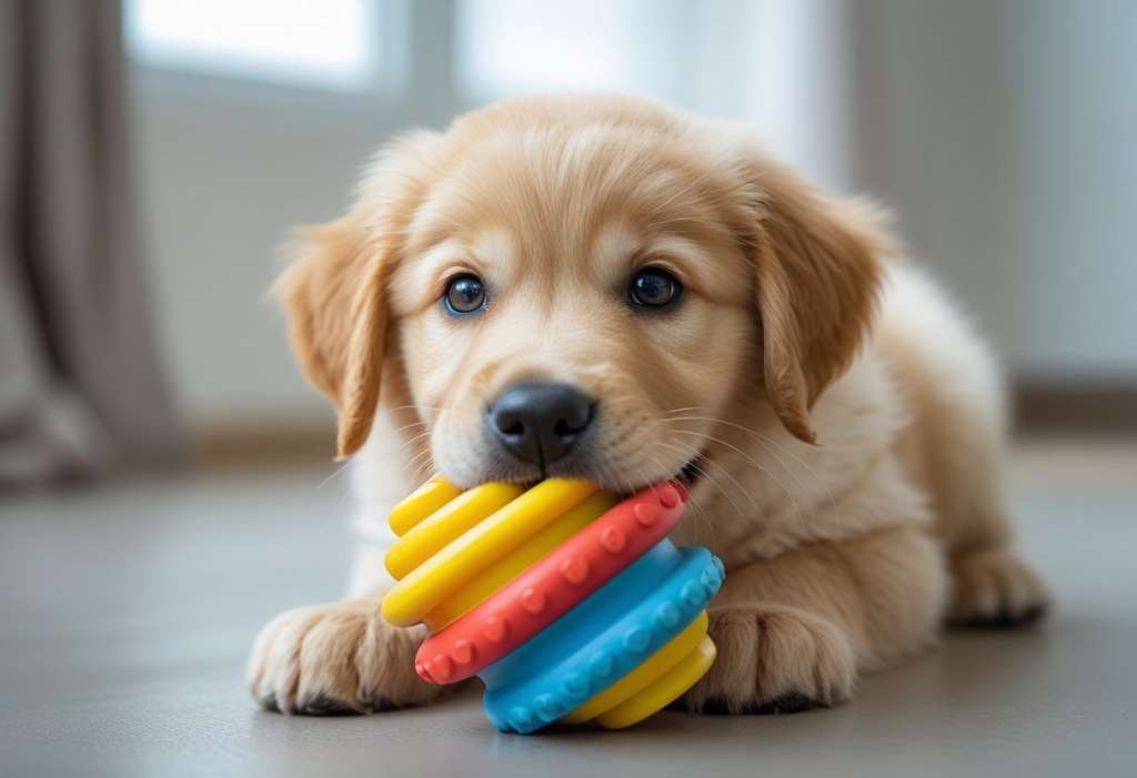 puppy chewing