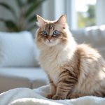 beautiful Ragdoll cat at home