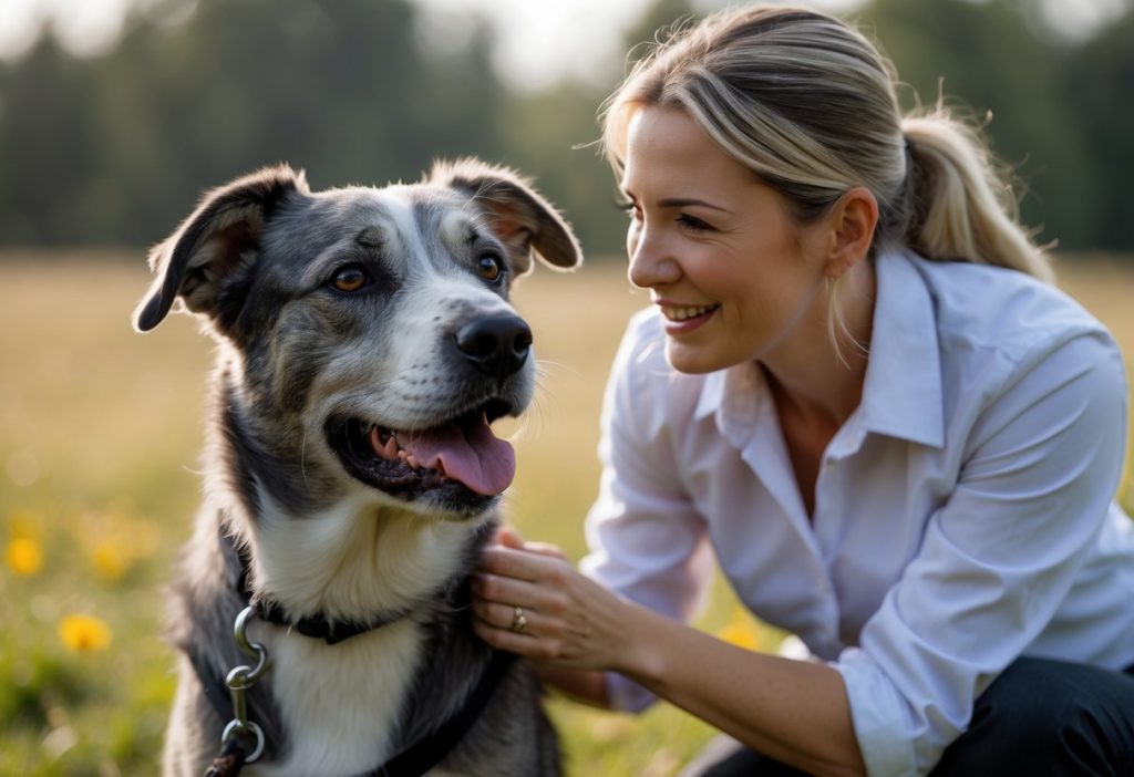 dog behaviourist with dog
